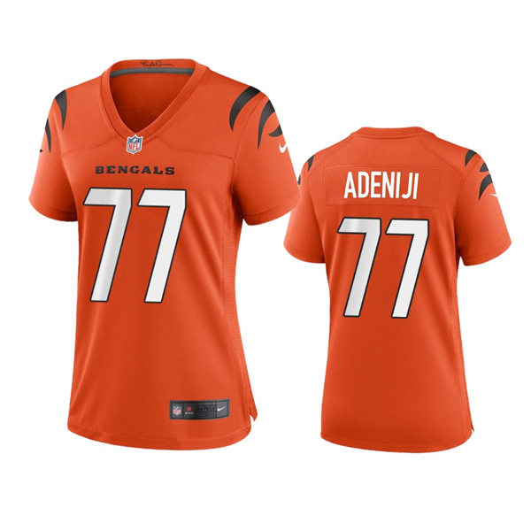 Women's Cincinnati Bengals #77 Hakeem Adeniji Nike Orange Alternate Limited Jersey