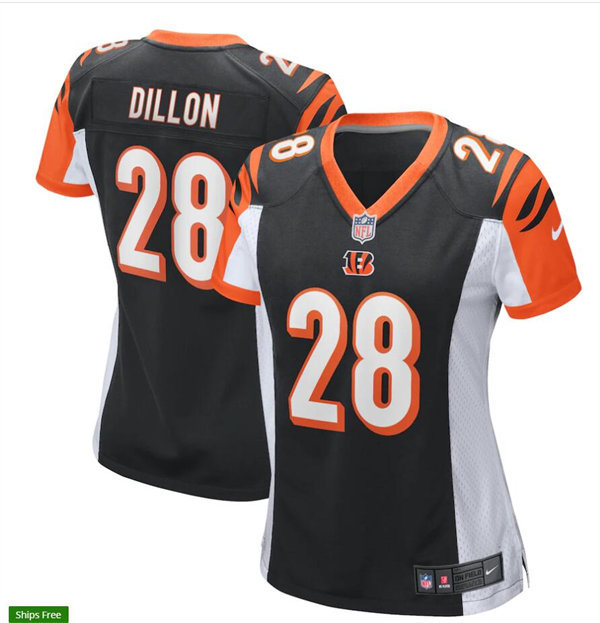 Women's Cincinnati Bengals Retired Player #20 Corey Dillon Nike previous Black Game Jersey