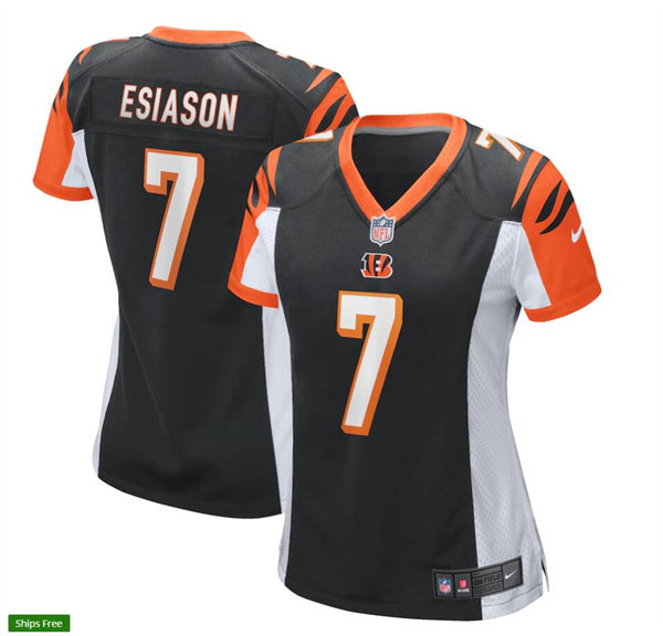 Women's Cincinnati Bengals Retired Player #7 Boomer Esiason Nike previous Black Game Jersey