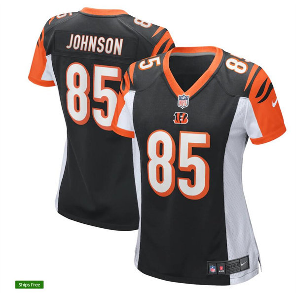 Women's Cincinnati Bengals Retired Player #85 Chad Johnson Nike previous Black Game Jersey