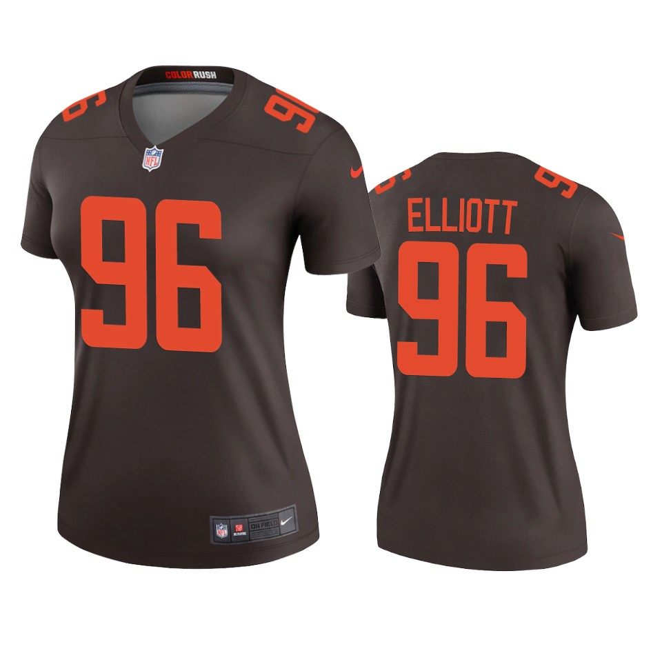 Women's Cleveland Browns #96 Jordan Elliott Nike Brown Alternate Limited Jersey