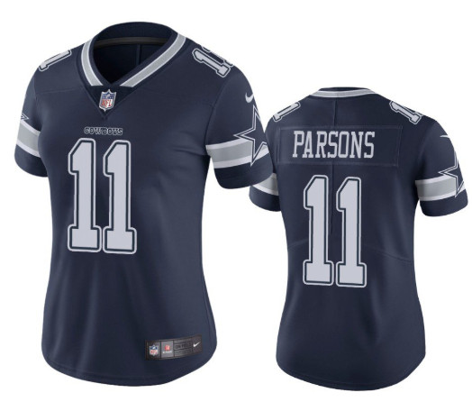 Women's Dallas Cowboys #11 Micah Parsons Jersey Navy Blue 2021 Draft Limited Football Jersey