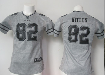 Women's Dallas Cowboys 82 Jason Witten Nike Gray Gridiron Gray Limited Jersey