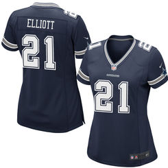 Women's Dallas Cowboys Ezekiel Elliott Nike Navy 2016 Draft Pick Game Jersey