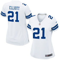 Women's Dallas Cowboys Ezekiel Elliott Nike White 2016 Draft Pick Game Jersey