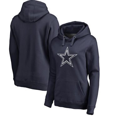 Women's Dallas Cowboys NFL Pro Line By Fanatics Branded Navy Primary Logo Pullover Hoodie
