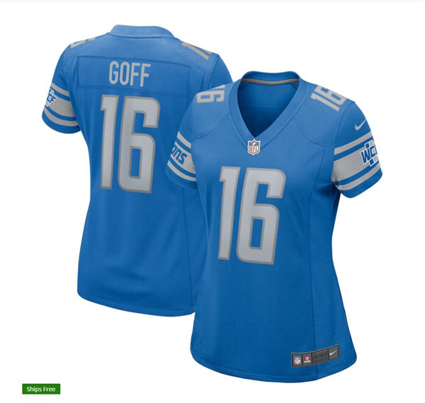 Women's Detroit Lions #16 Jared Goff Nike Blue Vapor Untouchable