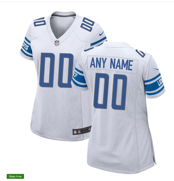 Women's Detroit Lions Custom Nike White Vapor Untouchable Limited Jersey
