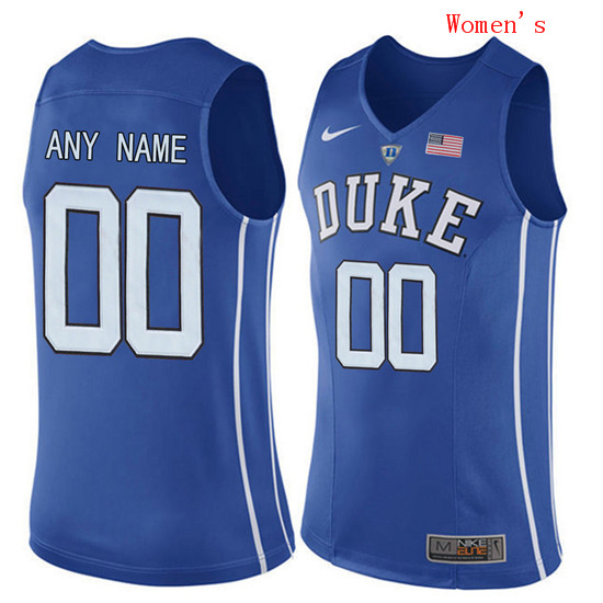 Women's Duke Blue Devils 2017 Blue V Neck Custom College Basketball Authentic Jersey 1