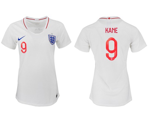 Women's England #9 Kane Home Soccer Country Jersey