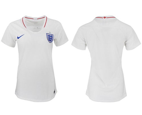 Women's England Blank Home Soccer Country Jersey