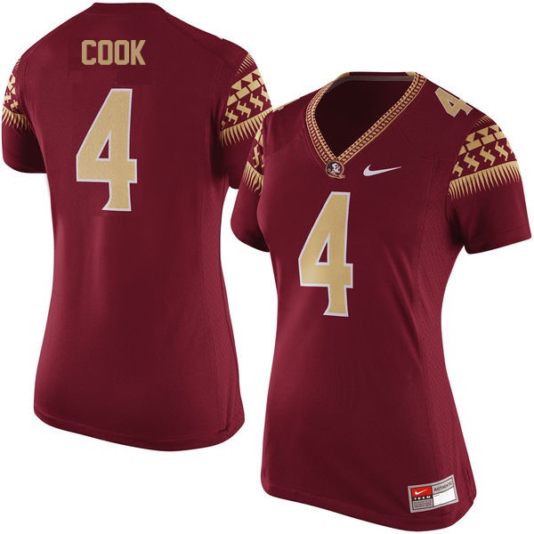 Women's Florida State Seminoles #4 Dalvin Cook Garnet Football Jersey