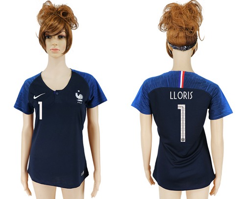 Women's France #1 LLORIS Home Soccer Country Jersey