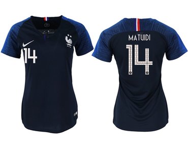 Women's France #14 Matuidi Home Soccer Country Jersey