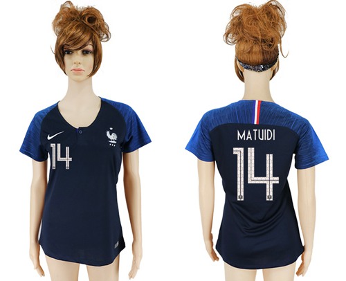 Women's France #14 Matuidi Home Soccer Country Jersey