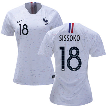 Women's France #18 Sissoko Away Soccer Country Jersey
