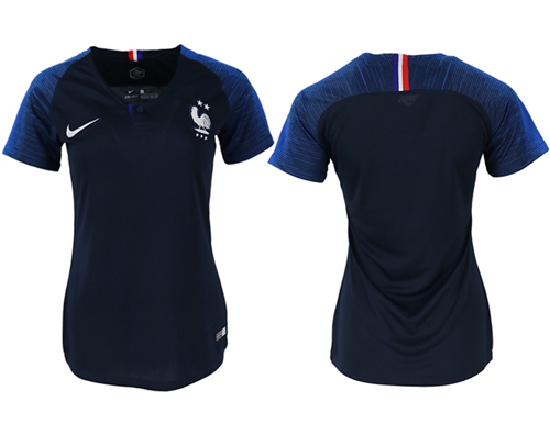 Women's France Blank Home Soccer Country Jersey