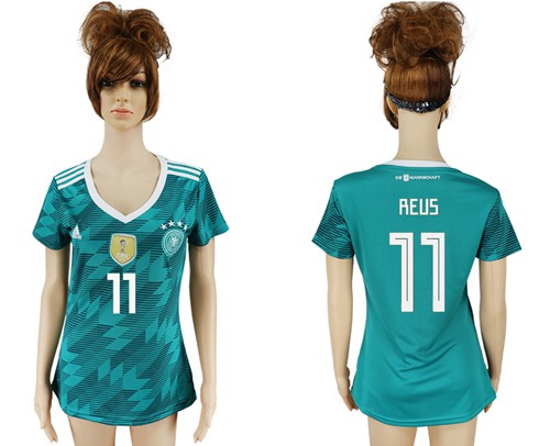 Women's Germany #11 Reus Away Soccer Country Jersey