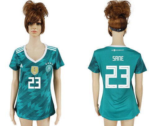 Women's Germany #23 Sane Away Soccer Country Jersey