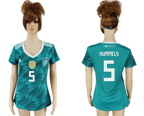 Women's Germany #5 Hummels Away Soccer Country Jersey