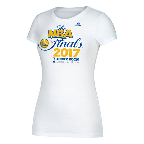Women's Golden State Warriors White 2017 Western Conference Champions Locker Room Crew Neck T-Shirt