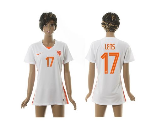 Women's Holland #17 Lens Away Soccer Country Jersey