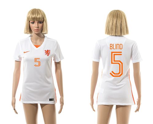 Women's Holland #5 Blind Away Soccer Country Jersey