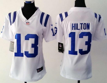 Women's Indianapolis Colts #13 T.Y. Hilton White Road NFL Nike Limited Stitched Jersey