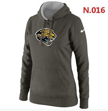 Women's Jacksonville Jaguars Logo Pullover Hoodie Dark Grey