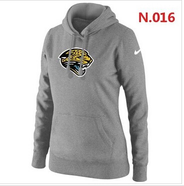 Women's Jacksonville Jaguars Logo Pullover Hoodie Grey