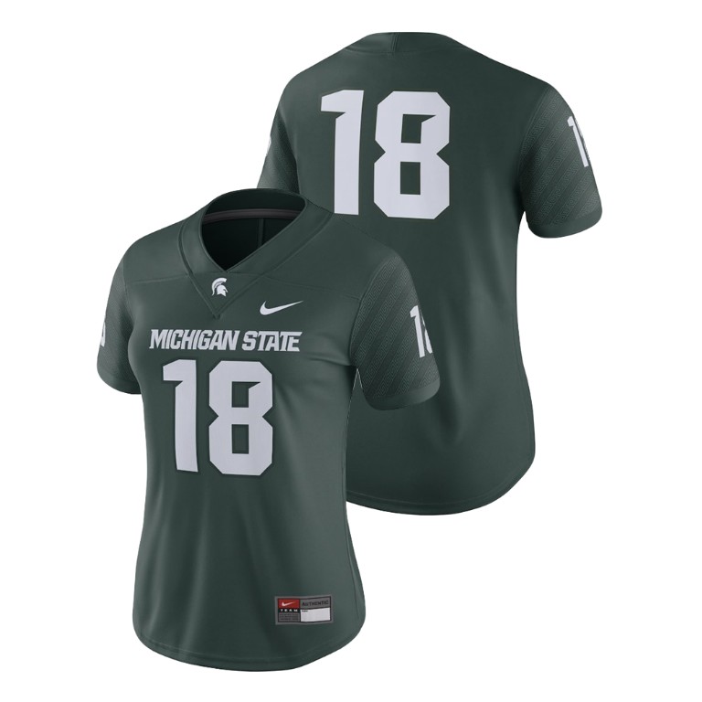 Women's Jersey Michigan State Spartans College Football Green Women's 2018 Game Jersey