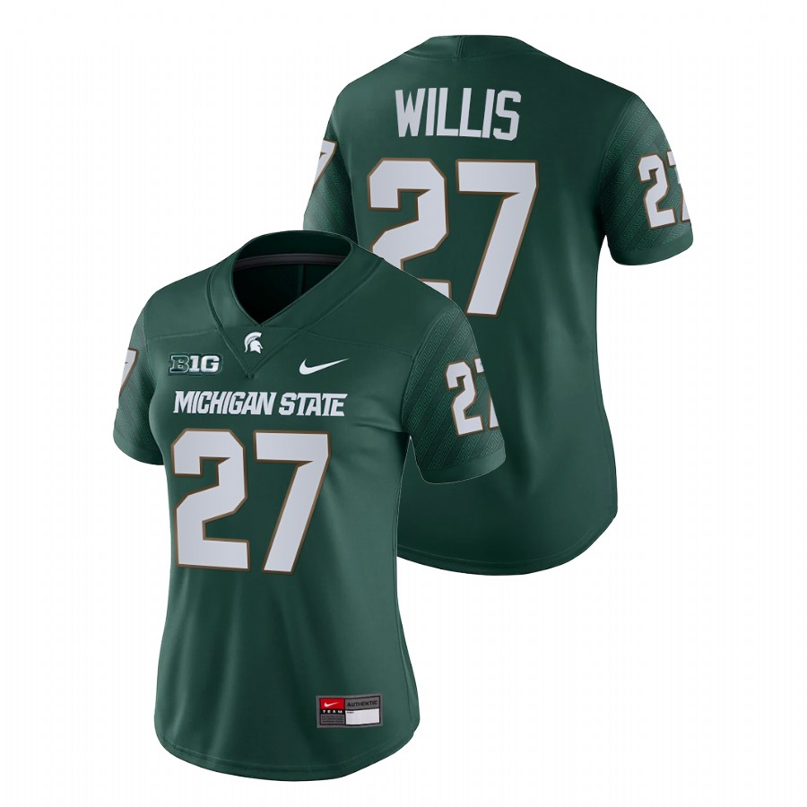 Women's Jersey Michigan State Spartans Khari Willis Green College Football Game Jersey