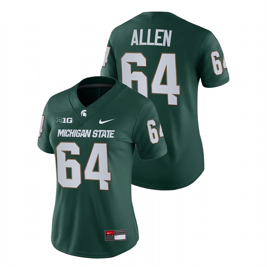 Women's Jersey Michigan State Spartans Matt Allen Green College Football Game Jersey