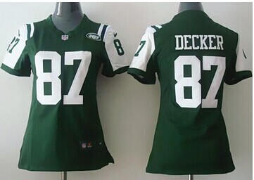 Women's Jets #87 Eric Decker Green Team Color NFL Elite Jersey