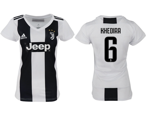 Women's Juventus #6 Khedira Home Soccer Club Jersey