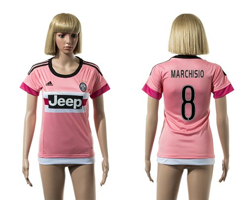 Women's Juventus #8 Marchisio Pink Soccer Club Jersey