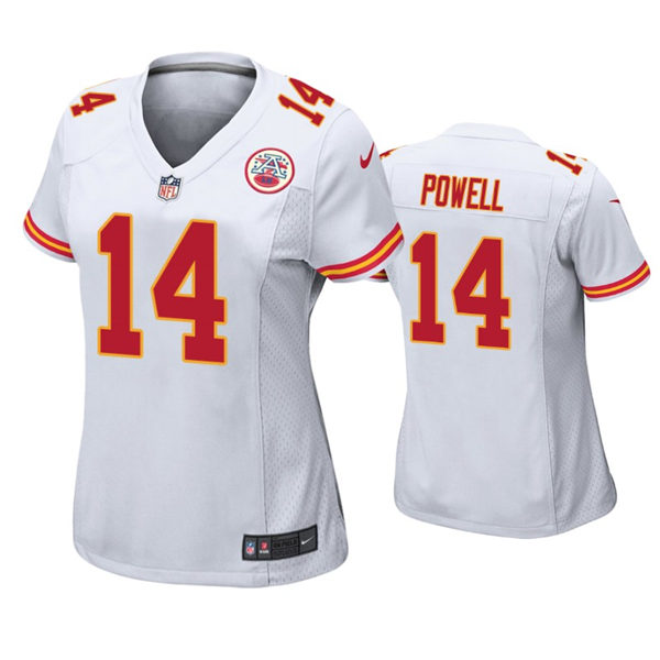 Women's Kansas City Chiefs #14 Cornell Powell Nike White Limited Jersey