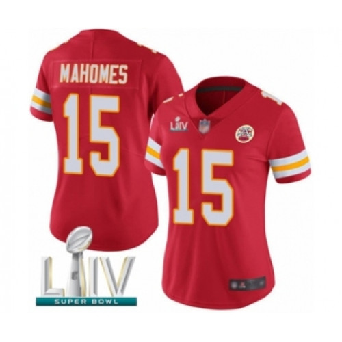 Women's Kansas City Chiefs #15 Patrick Mahomes Red Team Color Vapor Untouchable Limited Player Super Bowl LIV Bound Football Jersey