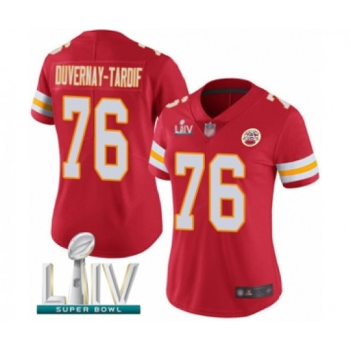 Women's Kansas City Chiefs #76 Laurent Duvernay-Tardif Red Team Color Vapor Untouchable Limited Player Super Bowl LIV Bound Football Jersey