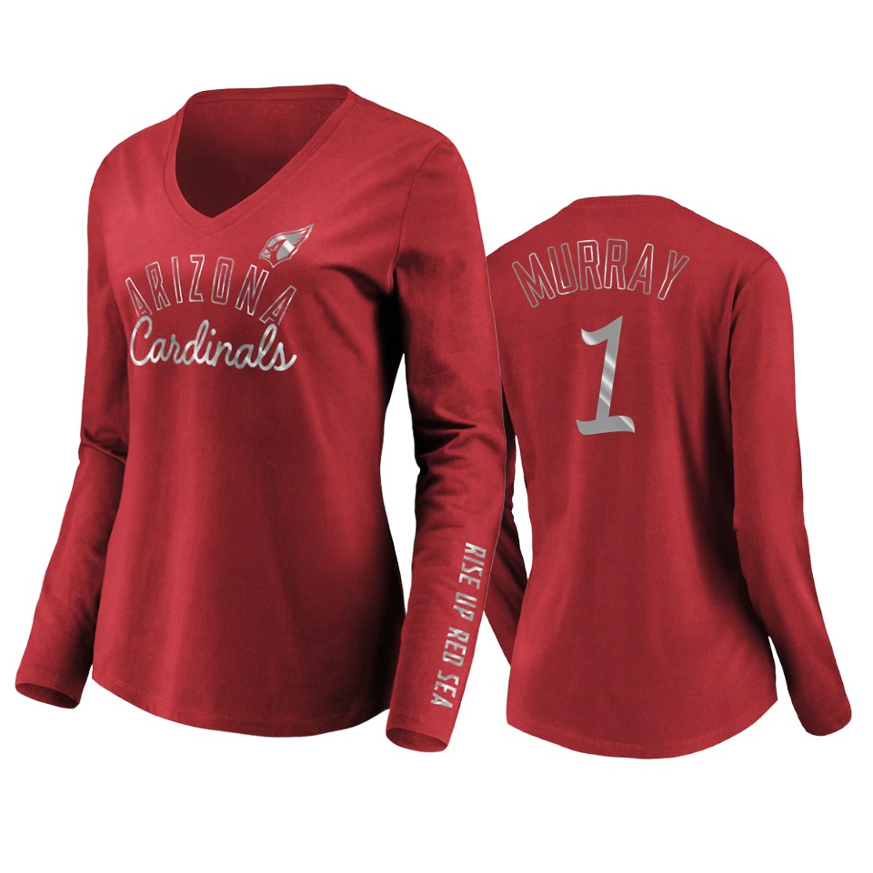 Women's Kyler Murray Cardinal Cardinals Iconic All Out Glitz T-Shirt