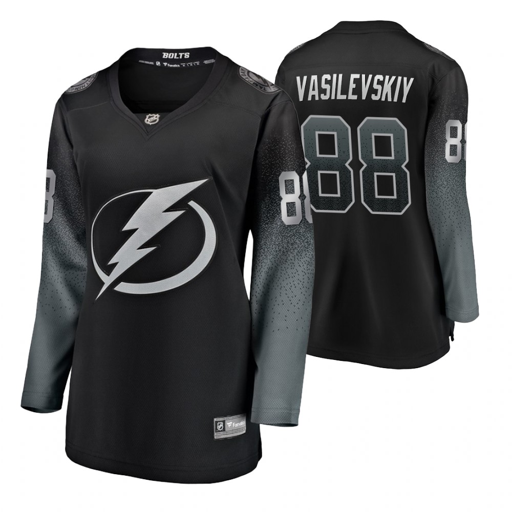 Women's Lightning #88 Andrei Vasilevskiy Fanatics Branded Alternate Jersey Black