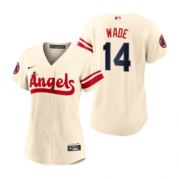 Women's Los Angeles Angels #14 Tyler Wade Cream Stitched 2022 City Connect Jersey