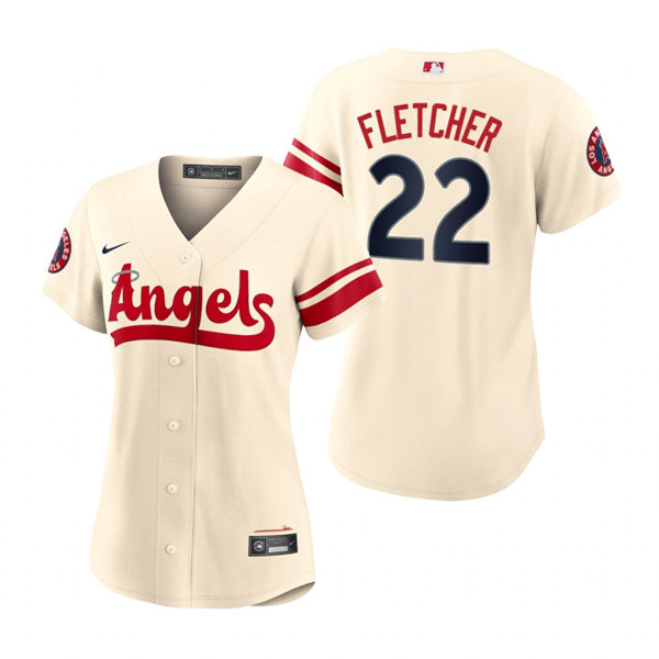 Women's Los Angeles Angels #22 David Fletcher Cream 2022 City Connect Jersey
