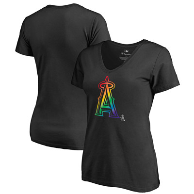 Women's Los Angeles Angels of Anaheim Fanatics Branded Pride Black T-Shirt
