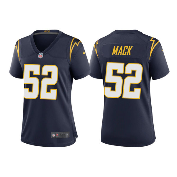 Women's Los Angeles Chargers #52 Khalil Mack Nike Navy Alternate Limited Jersey