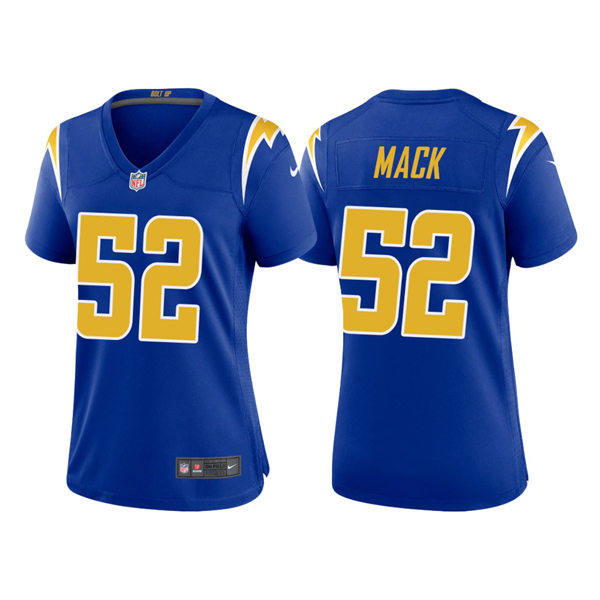Women's Los Angeles Chargers #52 Khalil Mack Nike Royal Gold 2nd Alternate Limited Jersey