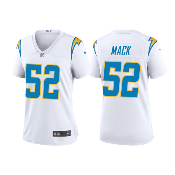 Women's Los Angeles Chargers #52 Khalil Mack Nike White Limited Jersey