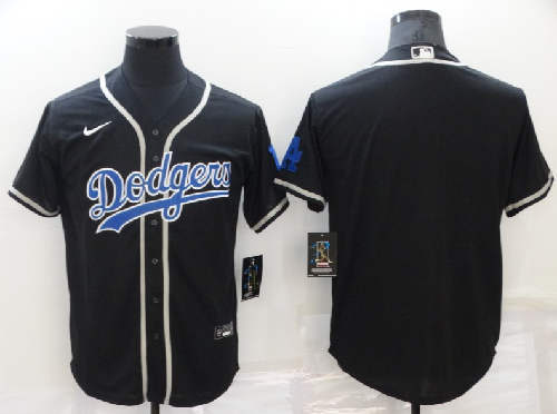 Women's Los Angeles Dodgers Blank Black Cool Base Stitched Baseball Jersey(Run Small)