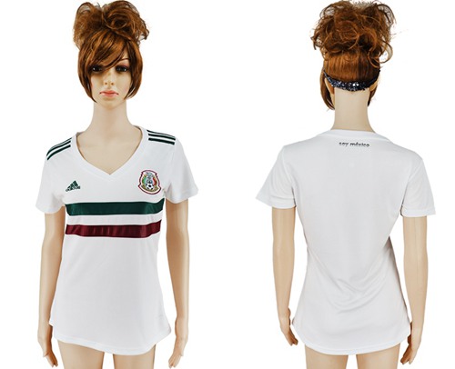 Women's Mexico Blank Away Soccer Country Jersey