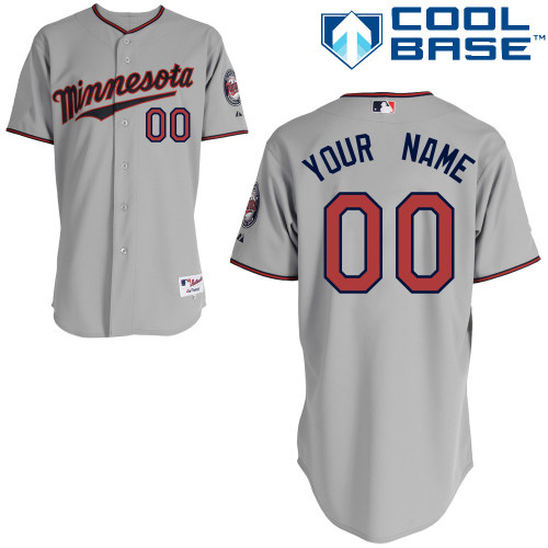 Women's Minnesota Twins Gray MLB Road Cool Base Customized Jersey